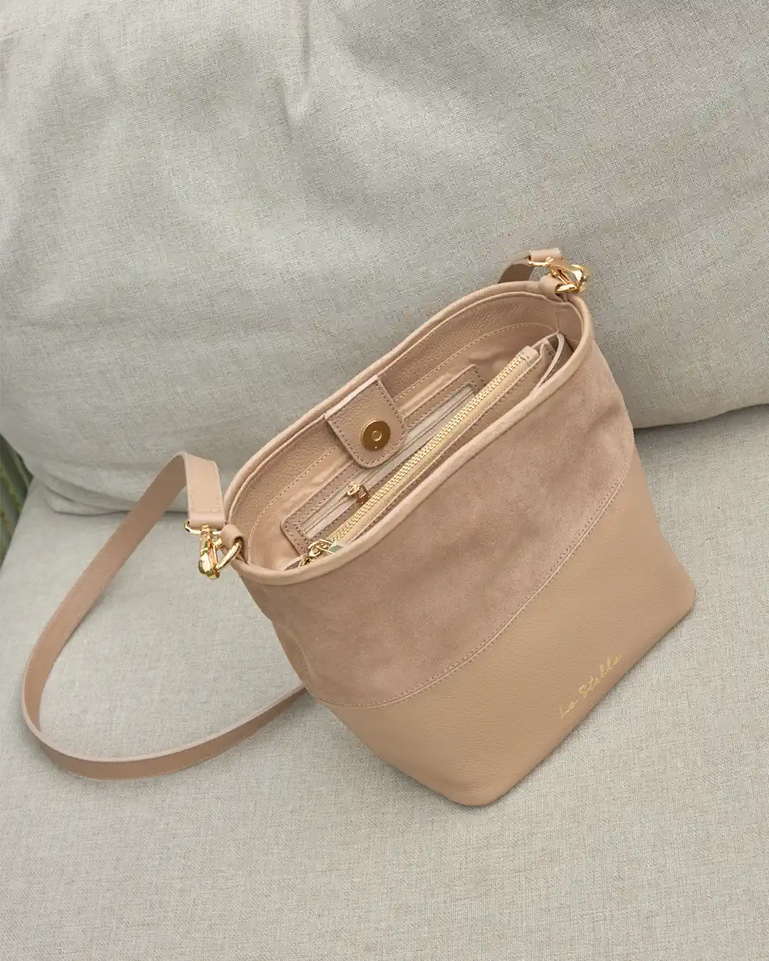 Lazo Bucket bag serraje - Imagen 7