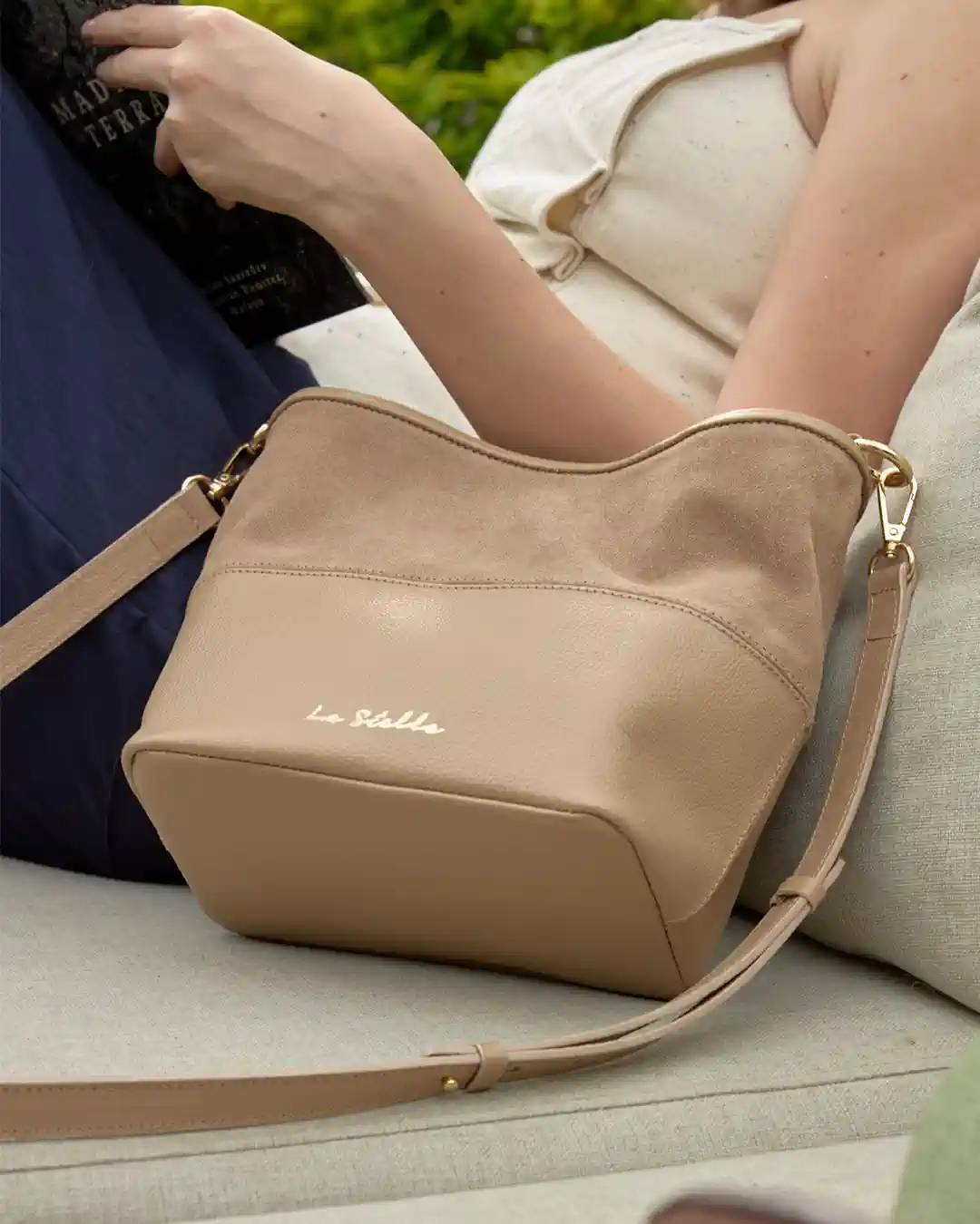 Lazo Bucket bag serraje - Imagen 4